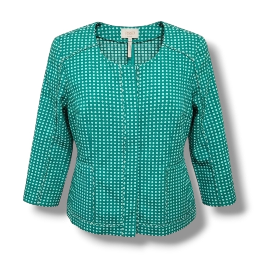 Laundry by Shelli Segal Women's green Polka-dot blazer Jacket  - size 10
